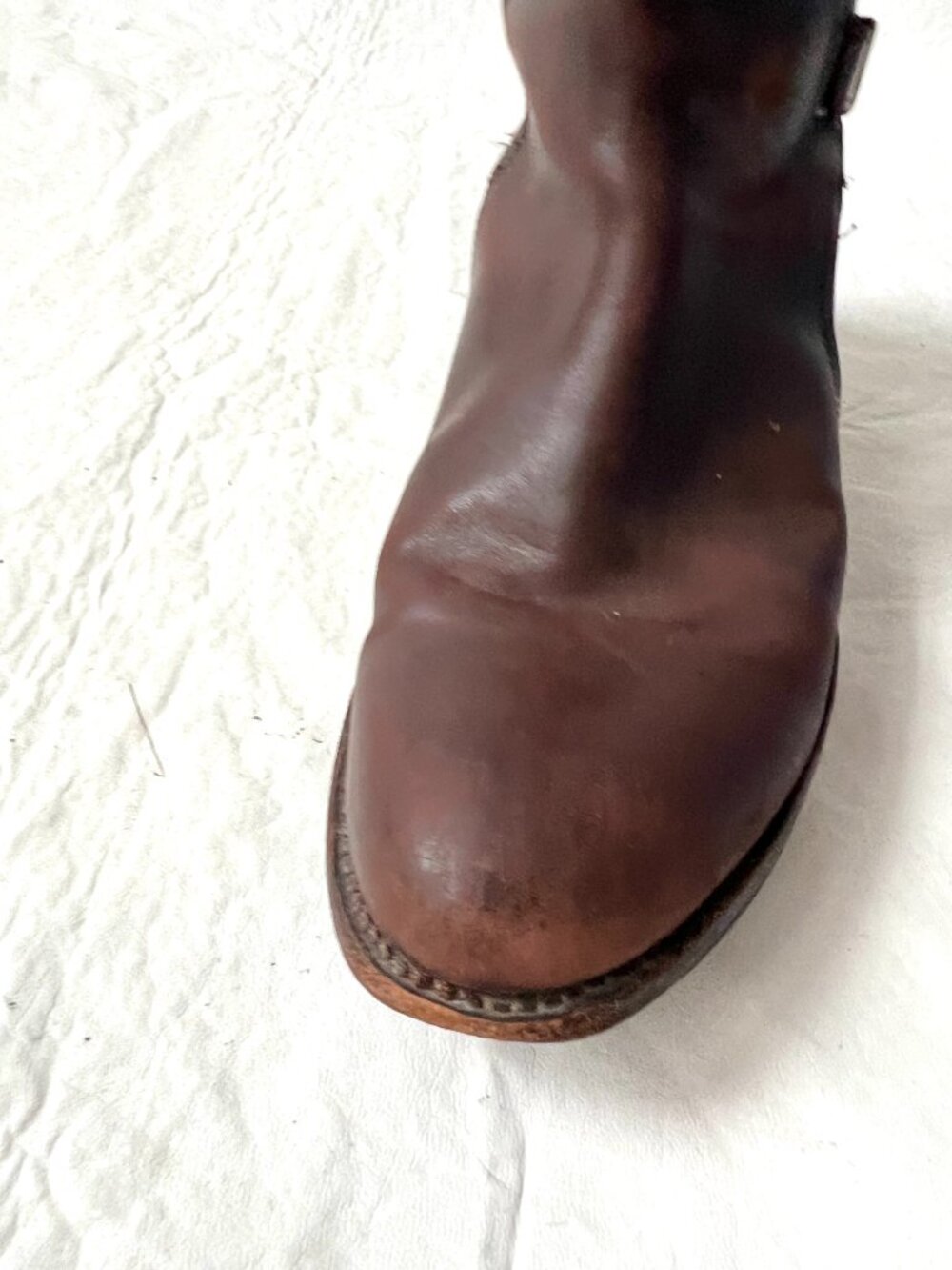 Frye boots womens 8.5 brown leather Jordan Strap Tall zip up knee high riding - Picture 11 of 12